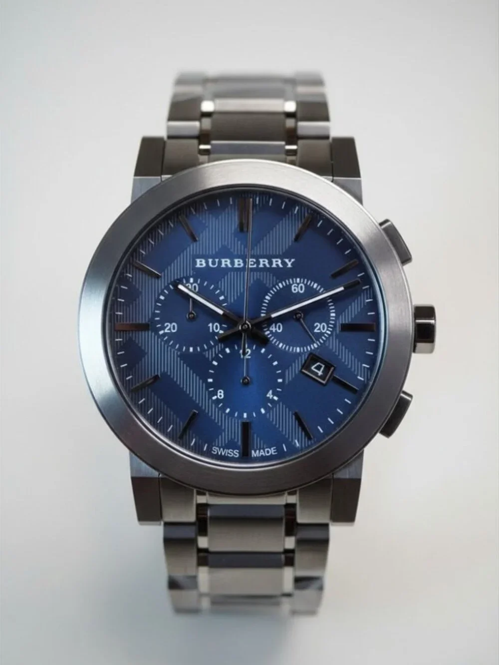 BURBERRY 9365 BLUE DIAL CHRONO WATCH - OPEN BOX